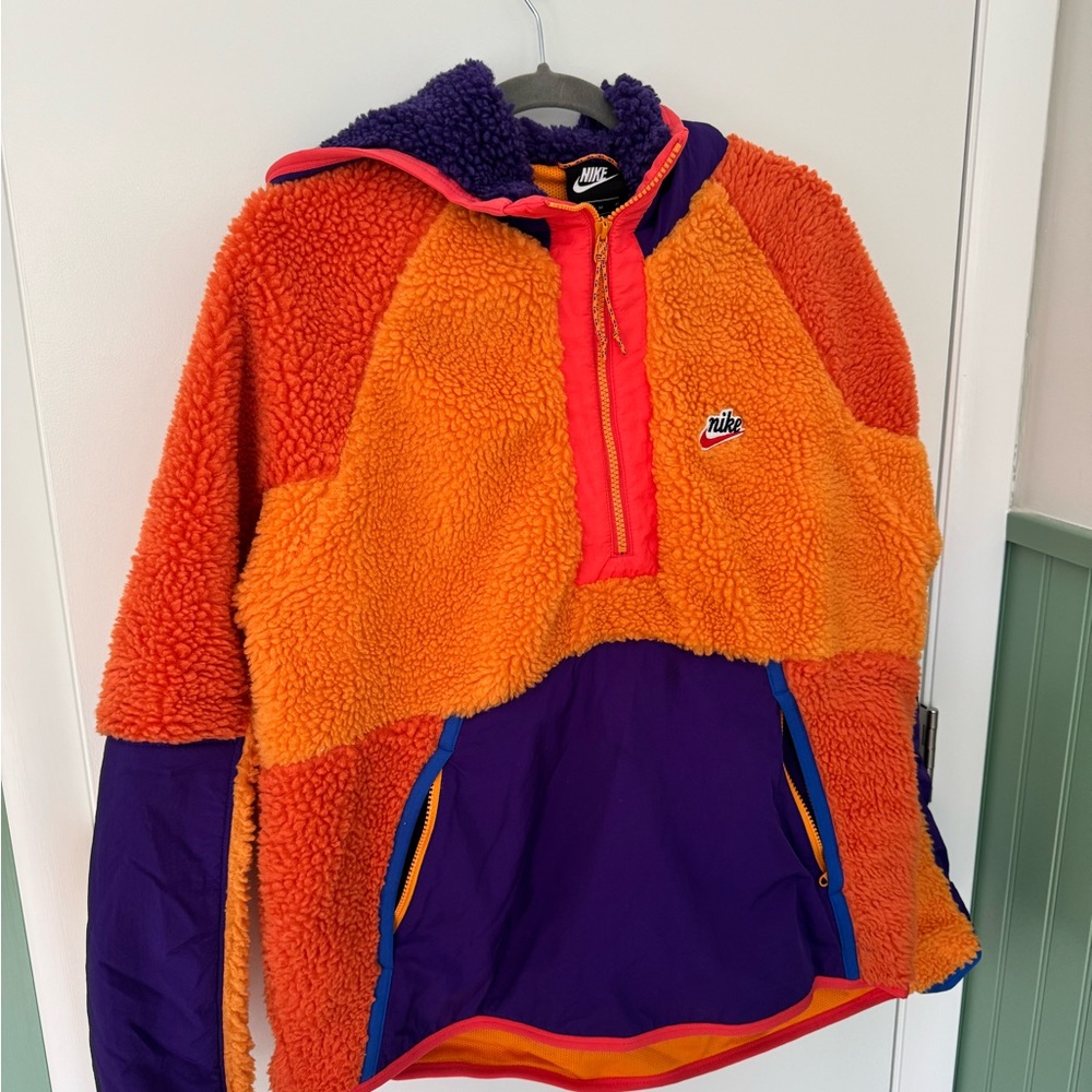 Nike men’s Vibrant Orange and Purple Puffer Jacket